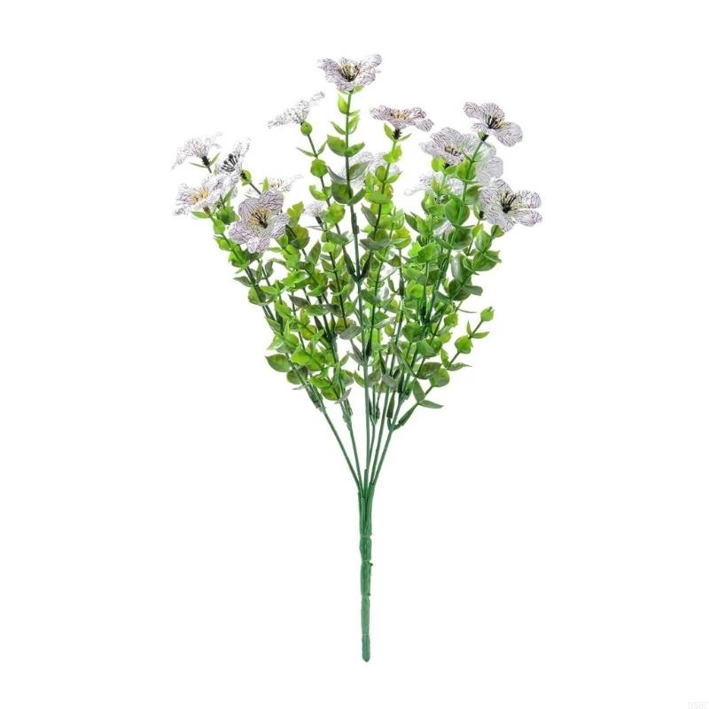 Simulation Flower Artificial Flower With Flexible Iron Wire for Tabletop Bookshelf Display Wedding Decoration