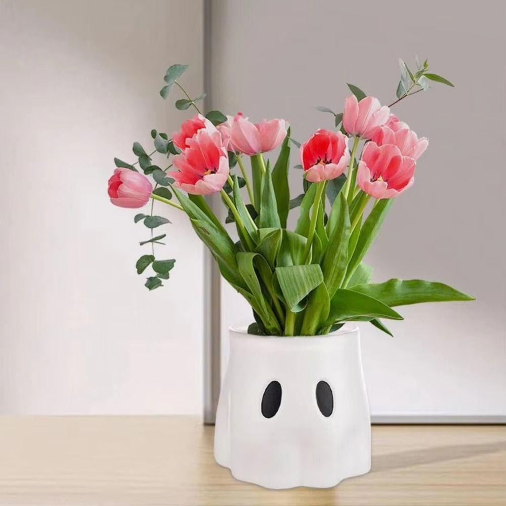 Ghost-Themed Ghost Planter Versatile Piece Candy Bowl Festive Fern Display Stand  Home Decor