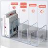Crystal Clear Acrylic Bookends Elegant Heavy-Duty Desktop Organizer for Students & Office Holds Books & Documents Firmly