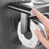 Gray Brass Bathroom Paper Towel Holder Wall Mounted Roll Holder Home Toilet Paper Holder Cell Phone Holder Bathroom Accessories