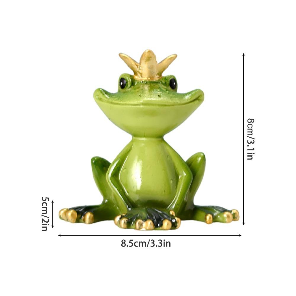 Four Optional Pose Designs Yoga Pose Amphibian Resin Figurine  Bedroom Shelf Ornamental Piece Crown