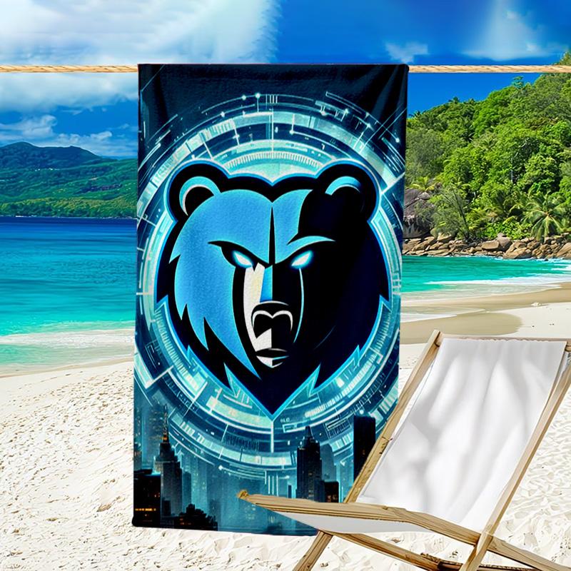 City Grizzlies Bear Logo Quick-Dry Microfiber Beach Towel Super Soft & Absorbent for Bath, Beach, Travel  Bath Time Accessory, Fan gifts