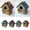 Hand-painted Hanging Bird House Box Outdoor Courtyard Decorative Birdhouses