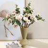 4 Stem Artificial Camellia Tree Branch with 6 Heads Blooms Faux Silk Camellia Flowers with Stem for Vase Wedding Office Home Decor