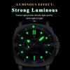 Luxury Trendy Man Wristwatch Square Dial Waterproof Luminous Date Week Men Watch Simple Business Quartz Leather Men's Watches Reloj