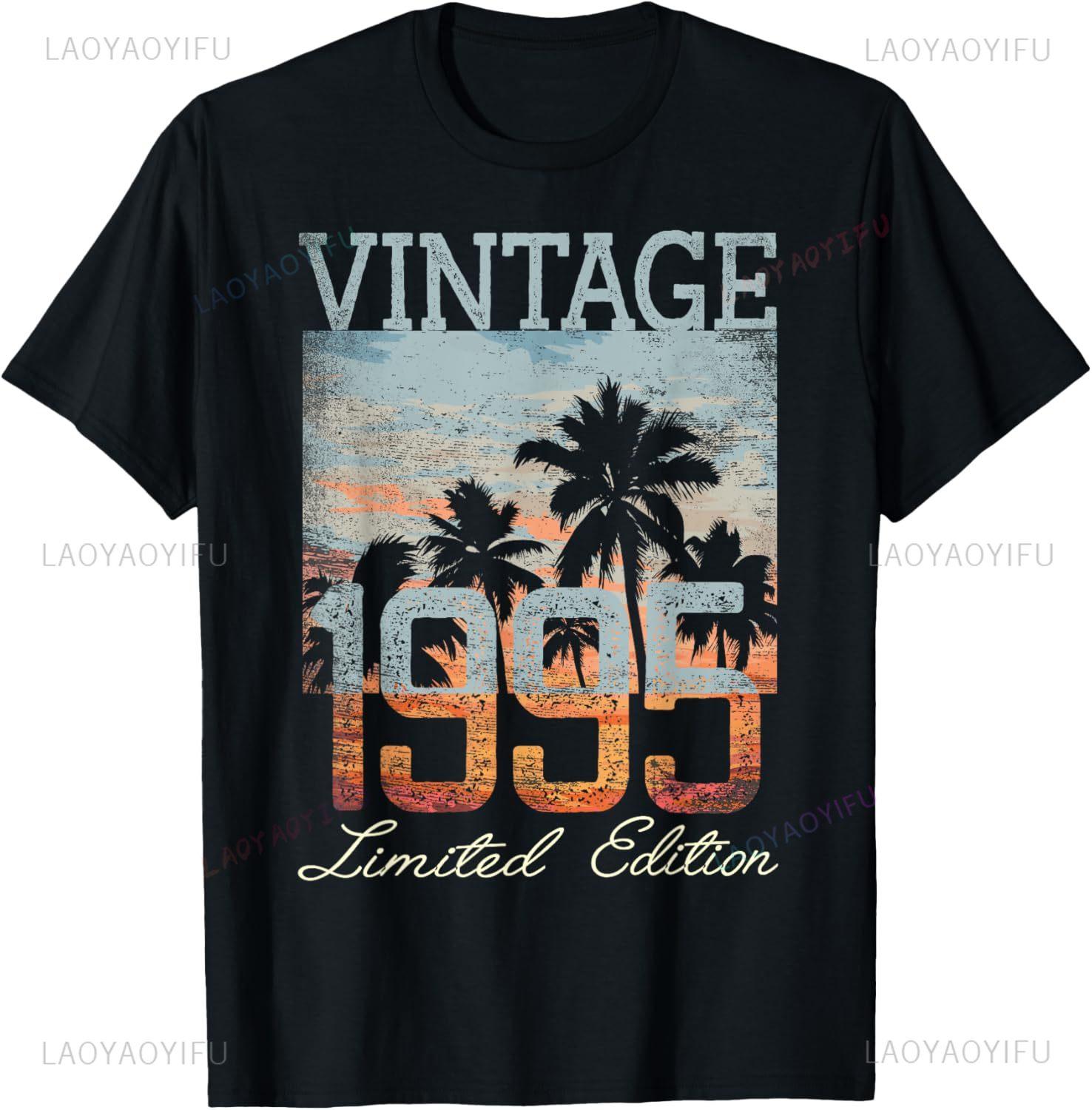 

Vintage 1995 Limited Edition 30th Birthday 30 Year Old Gifts Flowers and Scenery T-Shirt Streetwear Clothing Casual Harajuku Tee S