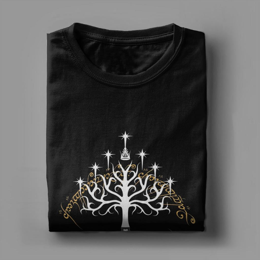 Anduril White Tree L-Lords Of The R-Rings Gondor T-Shirts for Men  Humor Cotton Tees Short Sleeve T Shirts Gift Idea Tops