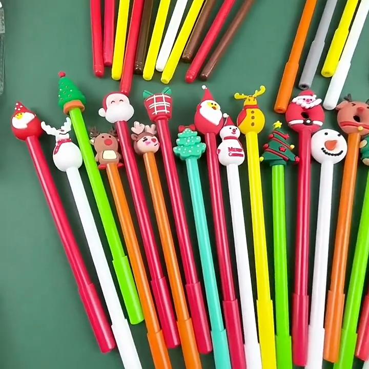 5/10/20 db Karácsonyi tollak Rajzfilm gél tintás görgős golyóstoll újévi ajándék gyerekeknek Születésnapi parti Kedvezmények Iskolai íróasztal diákdíj