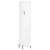 VidaXL Buffet haut Blanc 34,5x34x180 cm Bois d'ingénierie 3198985