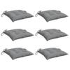 Chair Cushions 6 Pcs. Gray 40 X 40 X 7 Cm Oxford Fabric