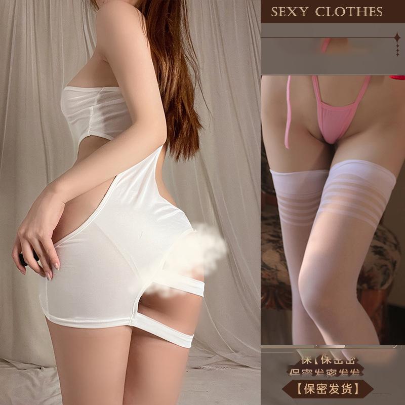 Sexy Lingerie Elastic Slim Fit Large Size Breasts Buttocks Women's Pajamas Passion Uniform Temptation Free