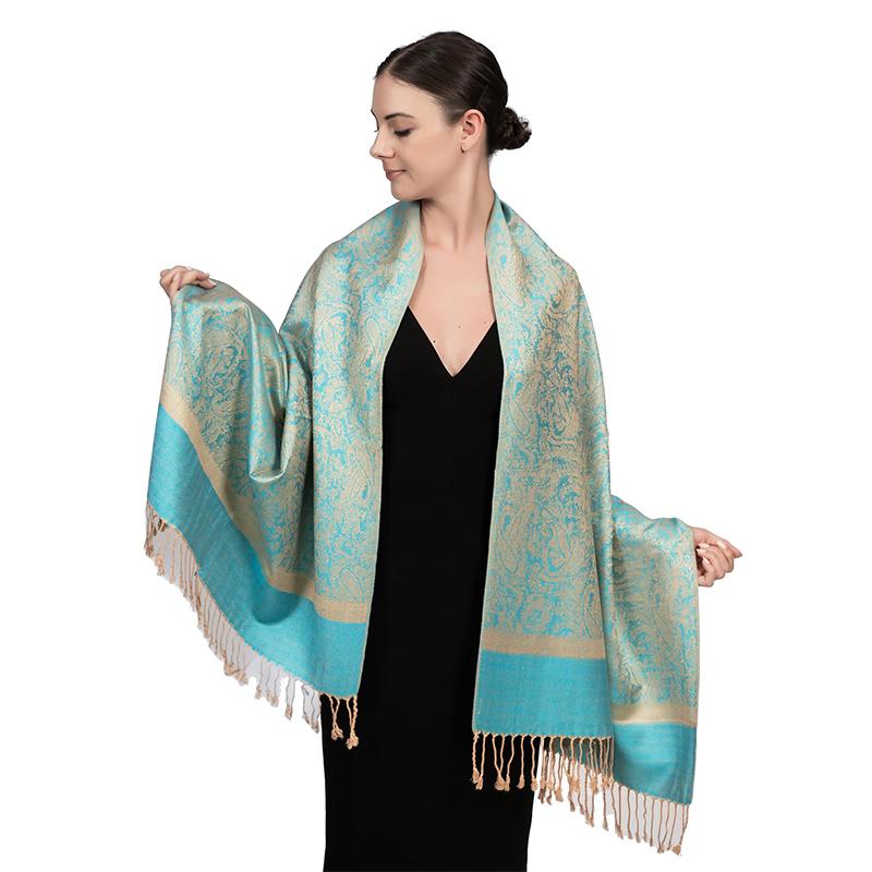 New Fashion Jacquard Women's Scarf Winter Long Soft Shawl Women's Printed Pattern Headband Comfortable and Warm