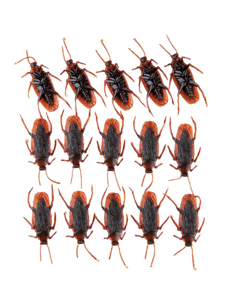 10Pcs/lot Simulation Fake Rubber Cockroach Funny Toy Special Lifelike Model Fun Prank Whole Person Toy