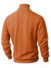 European Men's High Collar Jacquard Sweater - Solid Color, Autumn/Winter Fashion