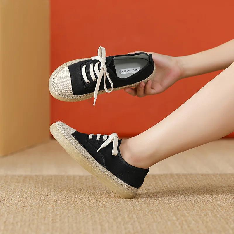 Women's Casual Shoes Ladies Luxury Tennis Sneakers For Women Trends 2024 Comfortable Flats Canvas Outdoor Fashion Trekking Shoes