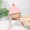 Stylish Strawberry Ice Cream Plush Backpack Colorful Strawberry Cake Plush Toy Creative Fruit Ice Cream Stuffed Handbag