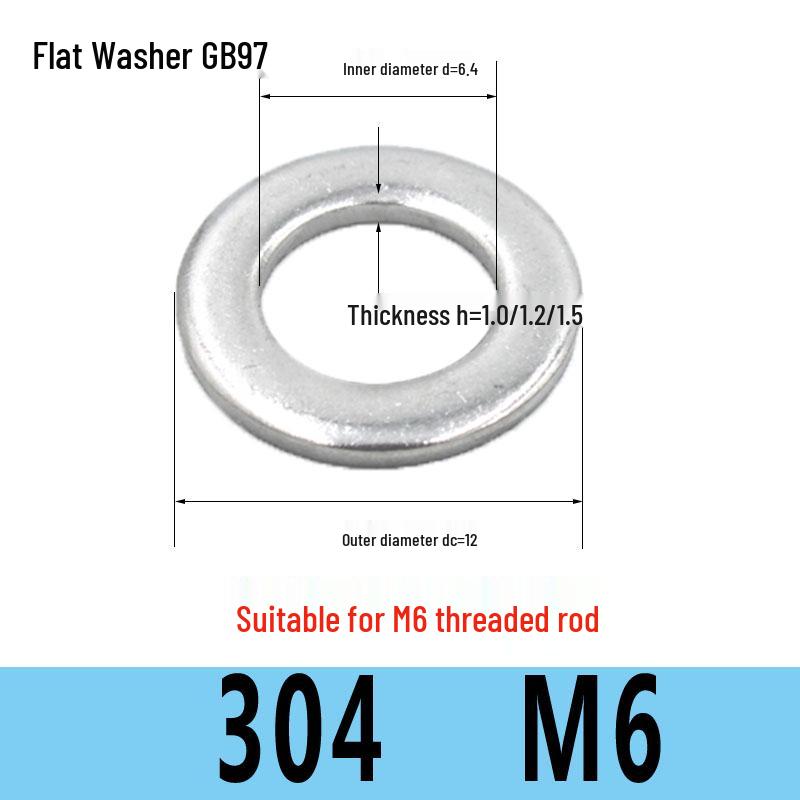 Stainless Steel Flat Washer Spacer (304/316/201) M3-M36