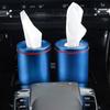 Creative Car Tissue Box Holder Frosted Aluminum Alloy Cup Holder Paper Towel Holder Auto Interior
