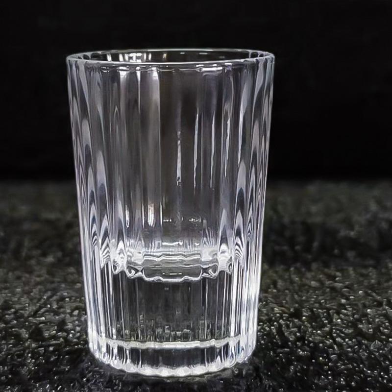 12pcs Set Shot Glass 20ml European Style Baijiu Vertical Spirits Cups Transparent Wine Cup Drinking Glasses Household Drinkware