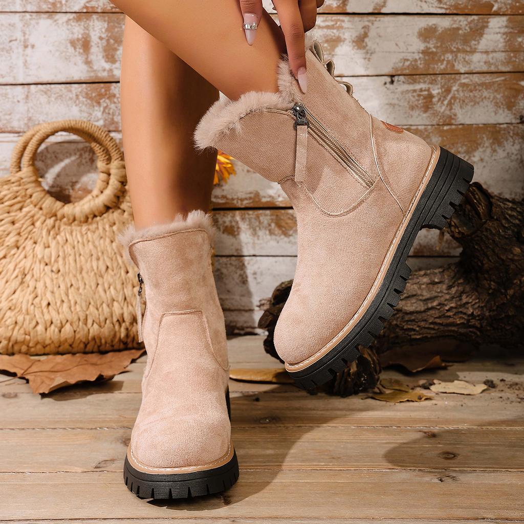 Fashion Women Winter Snow Boots Platform Non-slip Boots Woman Keep Warm Cotton Shoes Comfortable Platform Ankle Boots Zapatos De Mujer