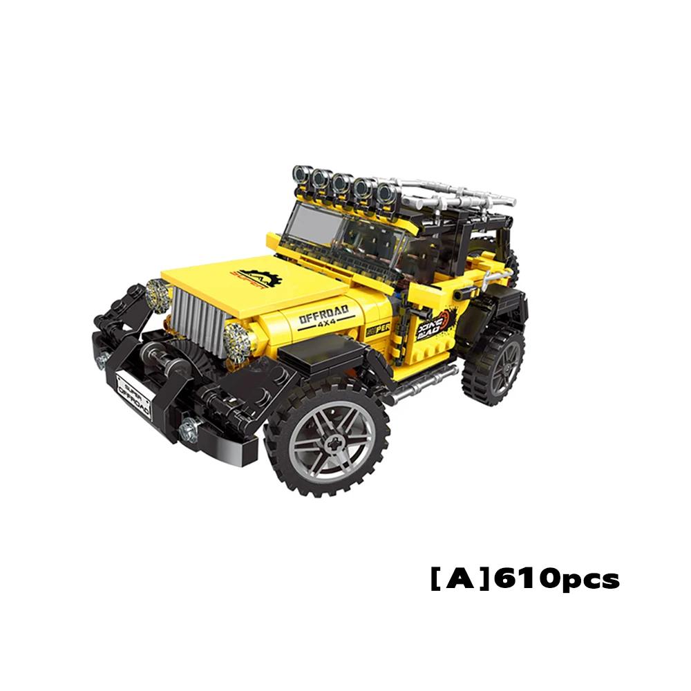 DIY Car Truck Building Block Set Toys Self Assembly Model Creative Desktop Decor Jeep Bricks Toy for kids Educational
