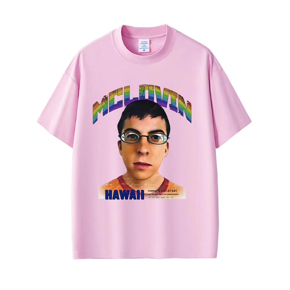 Funny McLovin Mugshot 100cotton Mens Shirt ONeck Short Sleeved Hip Hop Womens Y2k Vintage Harajuku Graphics Tshirt