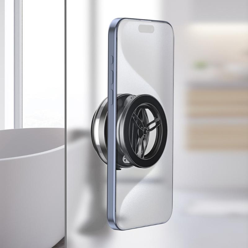Portable Secure Magnetic Car Phone Bracket Holder with Vacuum Suction for Navigation Video Calls Safe Driving Experience