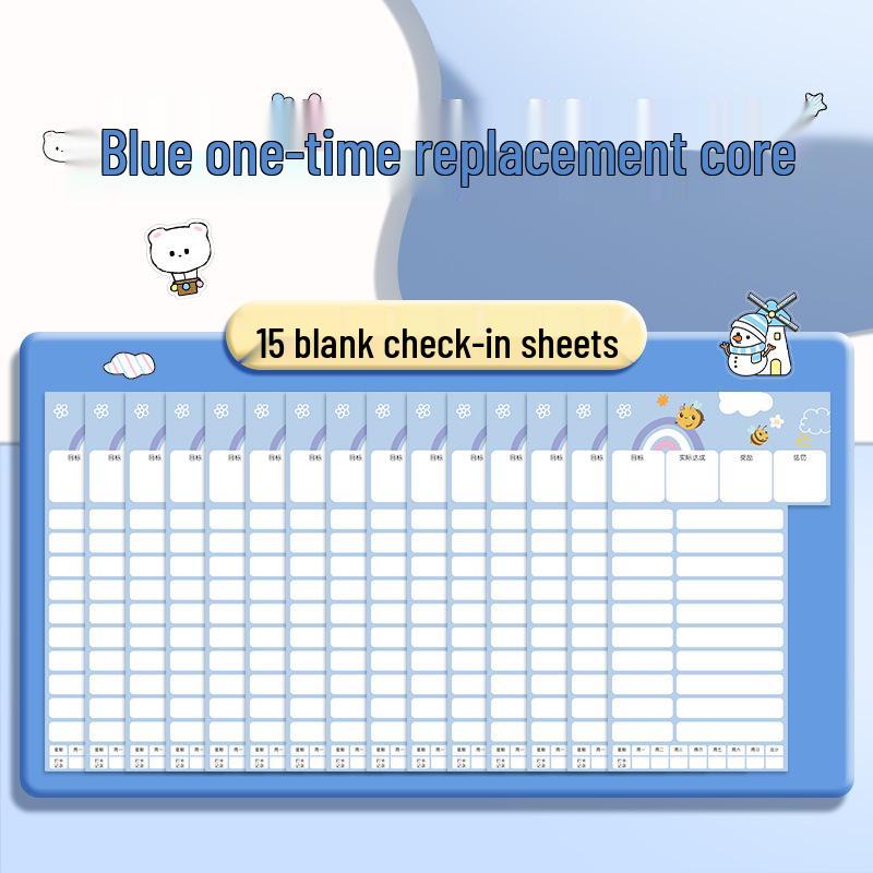 Children s Daily Study & Reading Schedule Manager Punch Card