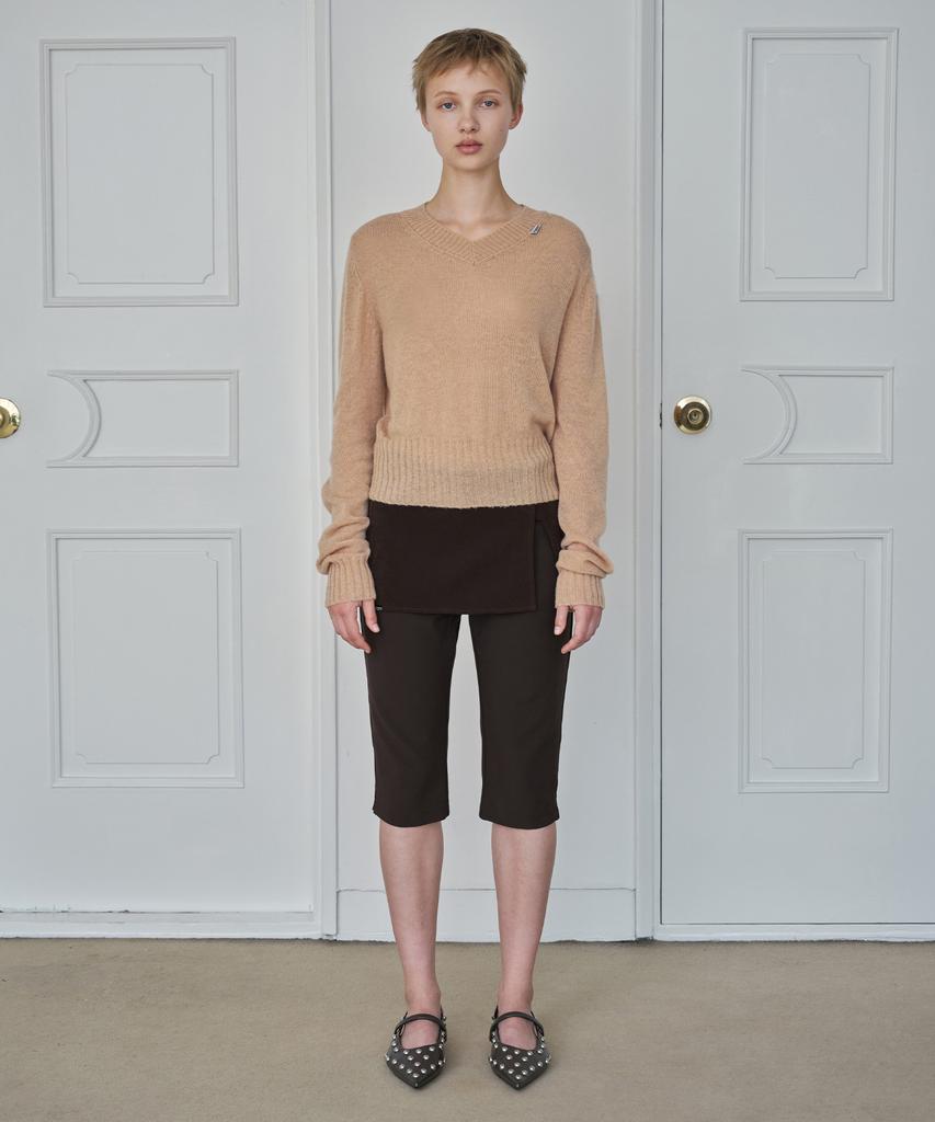 Simeteuligpeosenteu Baby Logo Knit Top / Peach Beige