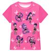 19774 Bambine Ragazze Lily Lovebraids Gioco Stampato Maniche Corte Girocollo T-Shirt Top Set Pantaloncini