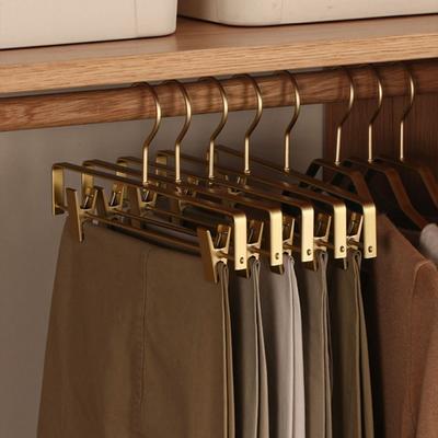 Aluminum Alloy Trouser Hangers Anti-slip Wardrobe Storage Racks Quality Drying Rack  Clothes