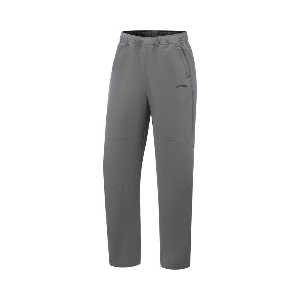 Li Ning Fitness Series Fleece Lined Thermal Comfortable Minimalist Style Sports Stitching Casual Pants Men's AYKV729-1