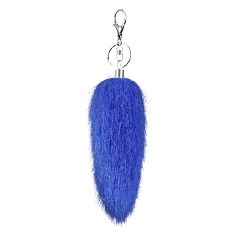 Stylish Artificial Animal Tail Keychain Soft Plush Key Ring Versatile Bag Decoration Youth Fashion Accessory for Purse