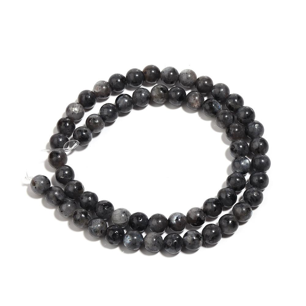 Black Labradorite Beads From Stones Round Loose Gemstones Beads 4 6 8 10 12MM for Jewelry Making Fit DIY Charms Bracelet Fashion Accessories