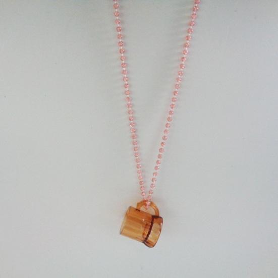 Kieliszki do shotów imprezowe z kolorowymi naszyjnikami z koralików Wygodny design do noszenia bez użycia rąk Plastikowe kubki Wielokrotnego użytku Festiwale Imprezy przy basenie Akcesoria ślubne