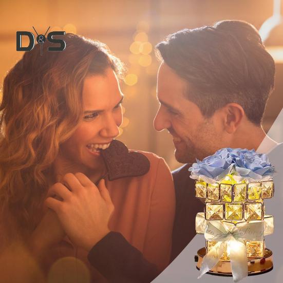 LED-Nachtlicht, wiederaufladbar, kabellos, Rosenlicht, 3 Beleuchtungsmodi, dimmbar, Blumenlampe, romantische Schlafzimmerdekoration