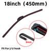 Car Windshield Wiper Blade 13 "14" 16 "18" 19 "20" 21 "22" 24 "26" 28 "Waterproof Wiper Blade J/U Hook Double Rubber Wiper Blade