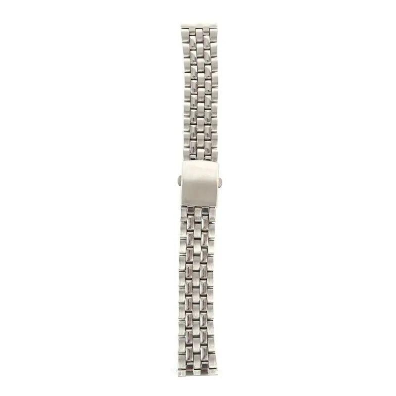 18/20/22mm Five Beads Watchband Classic Stainless Steel Fold Buckle Wristwatch Band