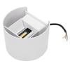 12W Outdoor LED Wall Lamp IP65 Waterproof Aluminum Up and Down Lighting Wall Light AC85‑265VWhite Shell Warm White Light