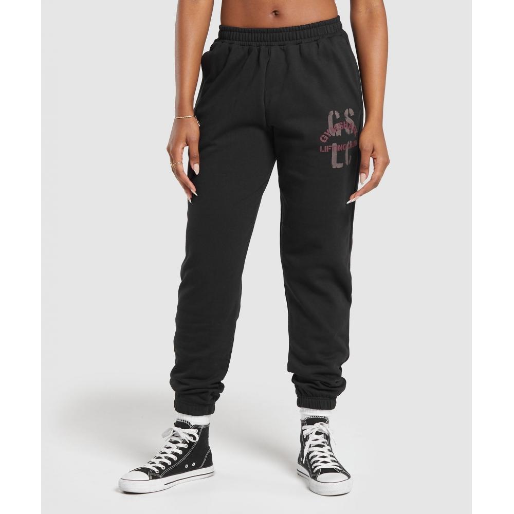 

Джоггеры с рисунком GYMSHARK, черные B8A8T BB2J