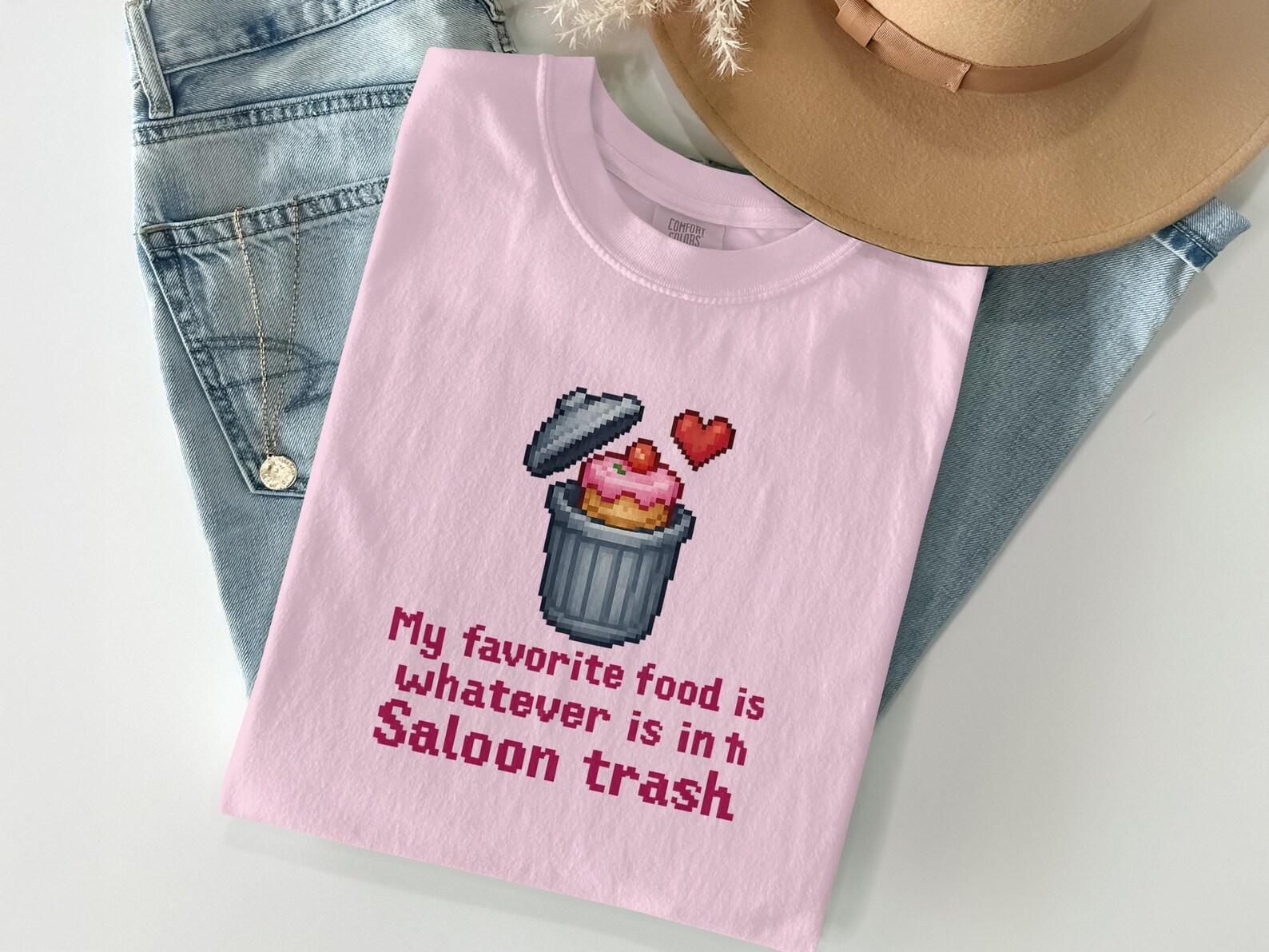 Stardew Valley Shirt, Stardrop Saloon Trash T-Shirt, Stardew Valley Merch, Pixel Art Shirt, Funny Video Game Tee, Gamer Gift T-Shirt 4XL