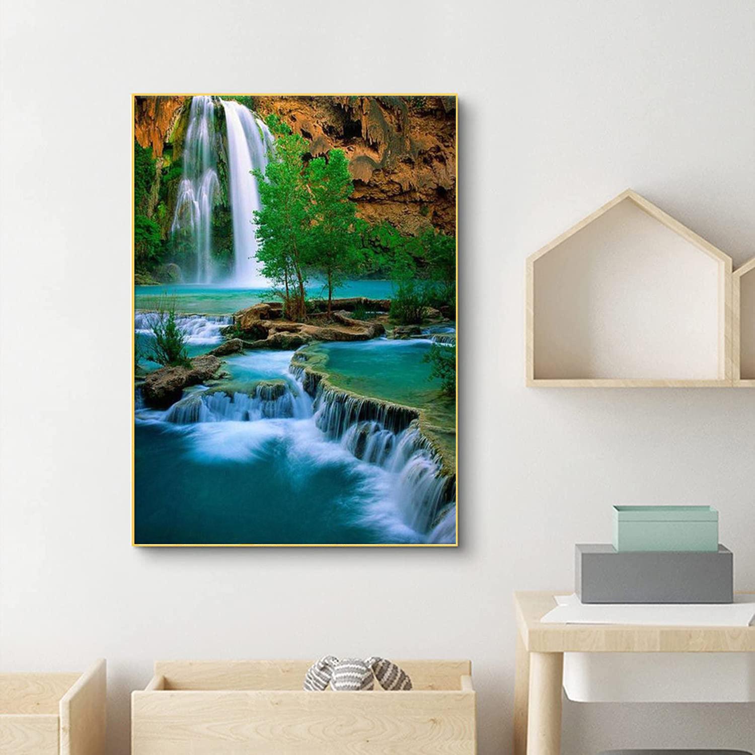 

5D DIY Алмазная картина Пейзаж Набор для вышивки крестом Мозаика Алмазная вышивка Роза Полный круглый/квадратный дрель Украшение дома Round 30x40cm