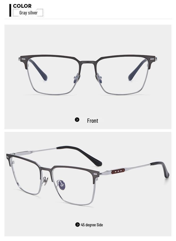Ultra-Light Pure Titanium Rosewood Men's Fashion Eyeglass Frame