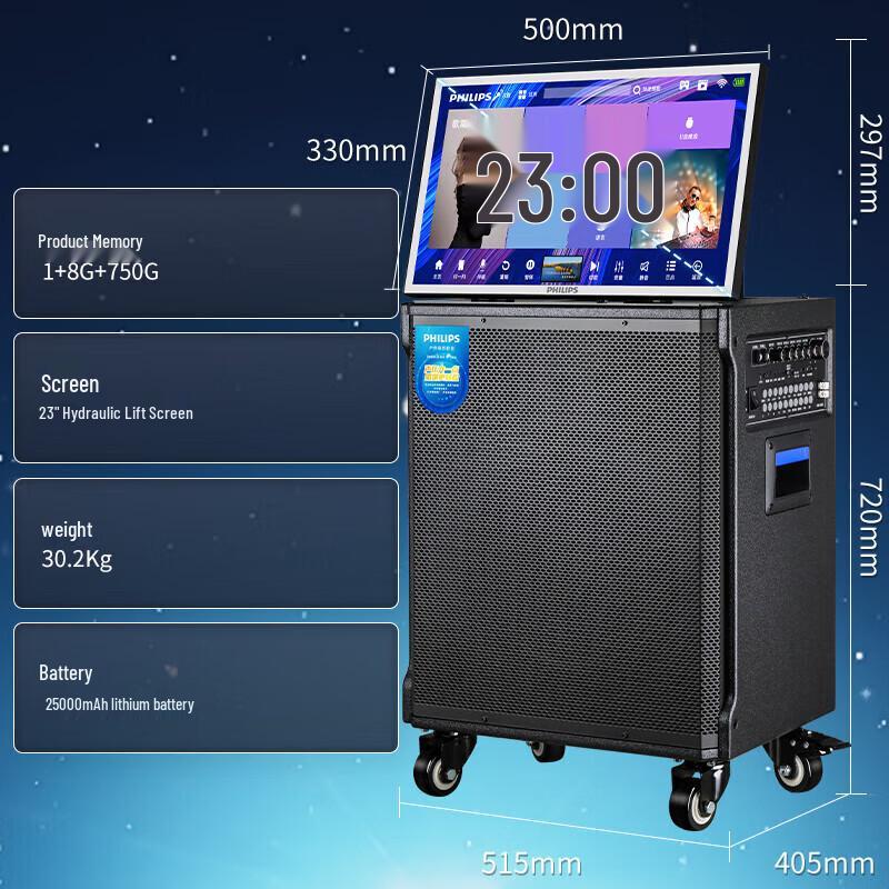 Philips SD359 Portable KTV Karaoke Speaker System with Display CN plug (adapter included) (CN version)