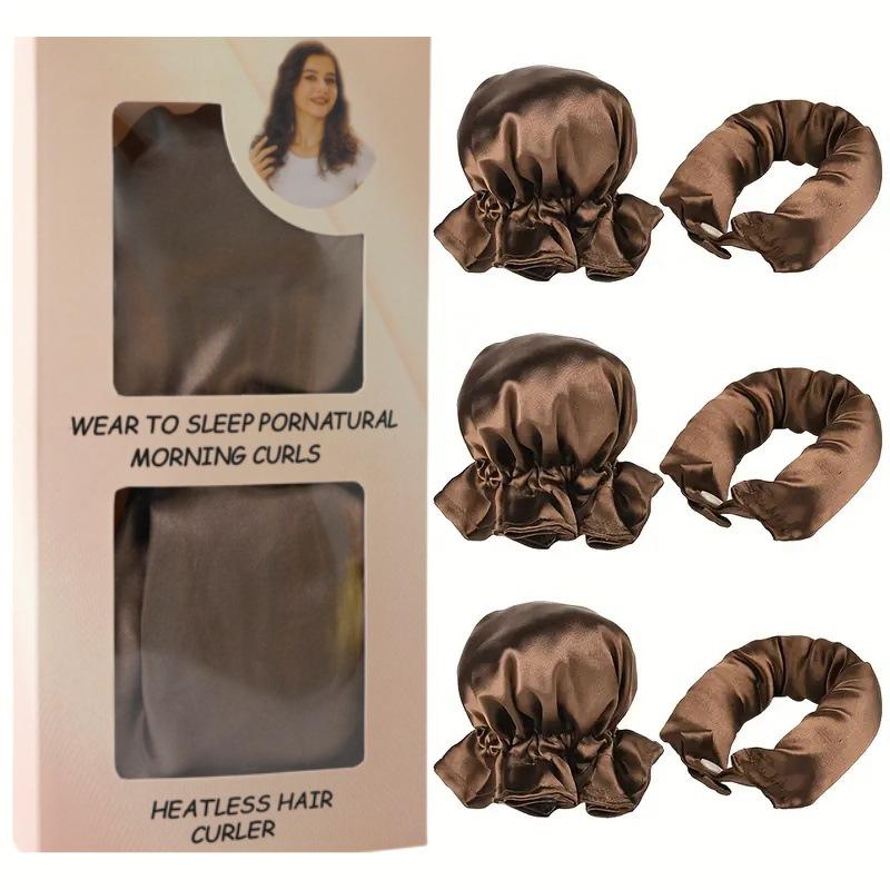 TikTok Heatless Curling Rod & Cap Set for Effortless Large Waves While Sleeping