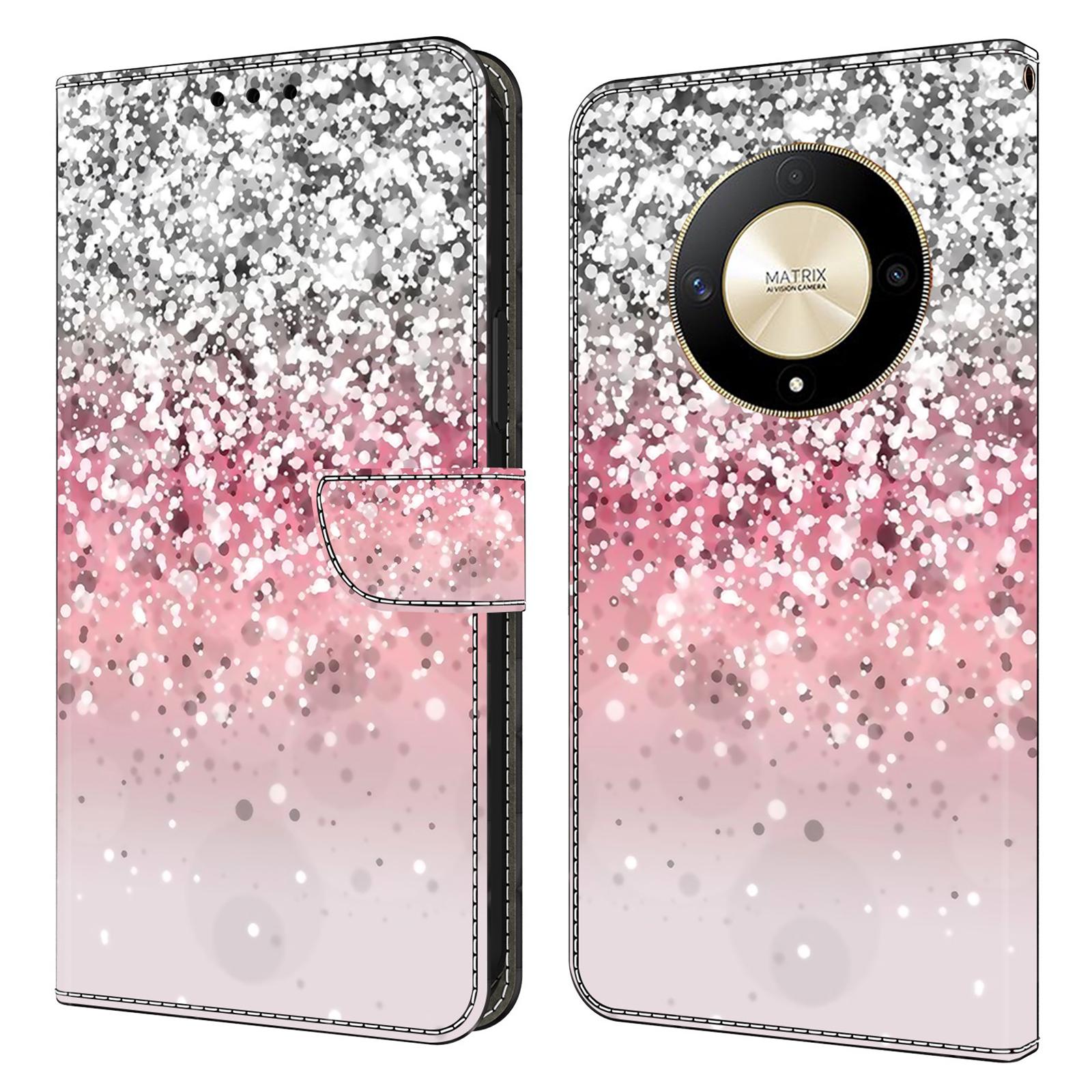 

For Honor Magic6 Lite 5G/X9b 5G/X50 5G Case 3D Pattern PU Leather Wallet Flip Phone Cover Gradient