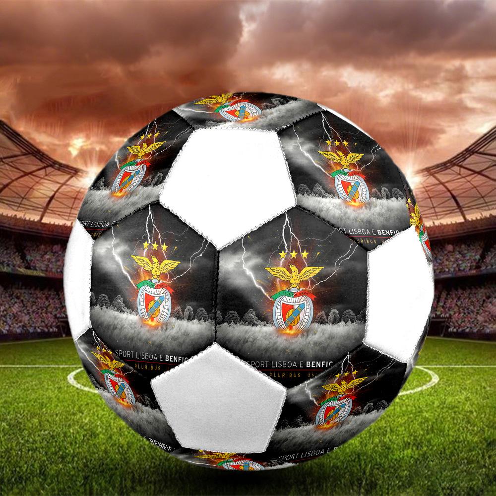 1PC S.L.Benfica size 5 soccer ball PrahaIndoor Soccer Ball Colorful All Ages Machine Stitched PVC Competition Ready Durable High-Bounce