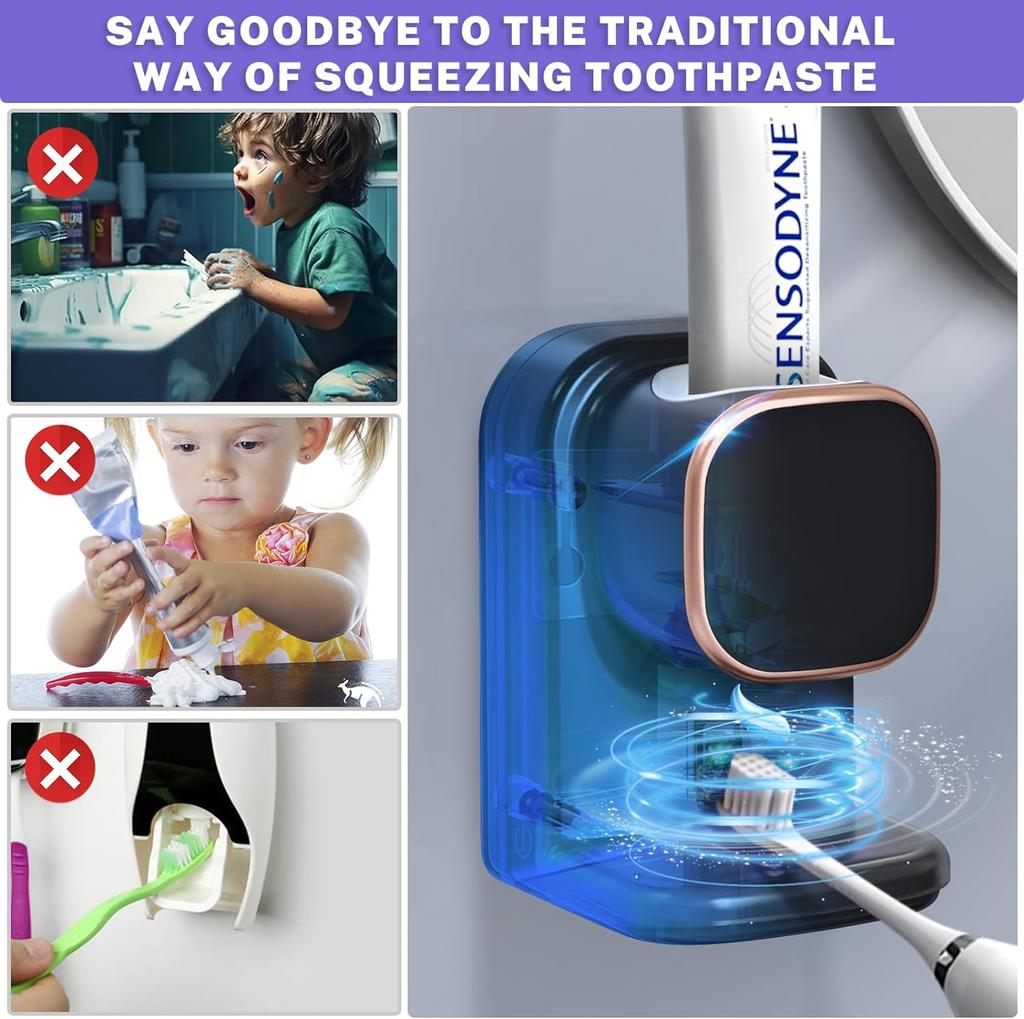 3 Mode  Toothpaste Dispenser Removable Bathroom Accessories Automatic Dispenser Wall Mounted Electric Toothpaste Squeezer