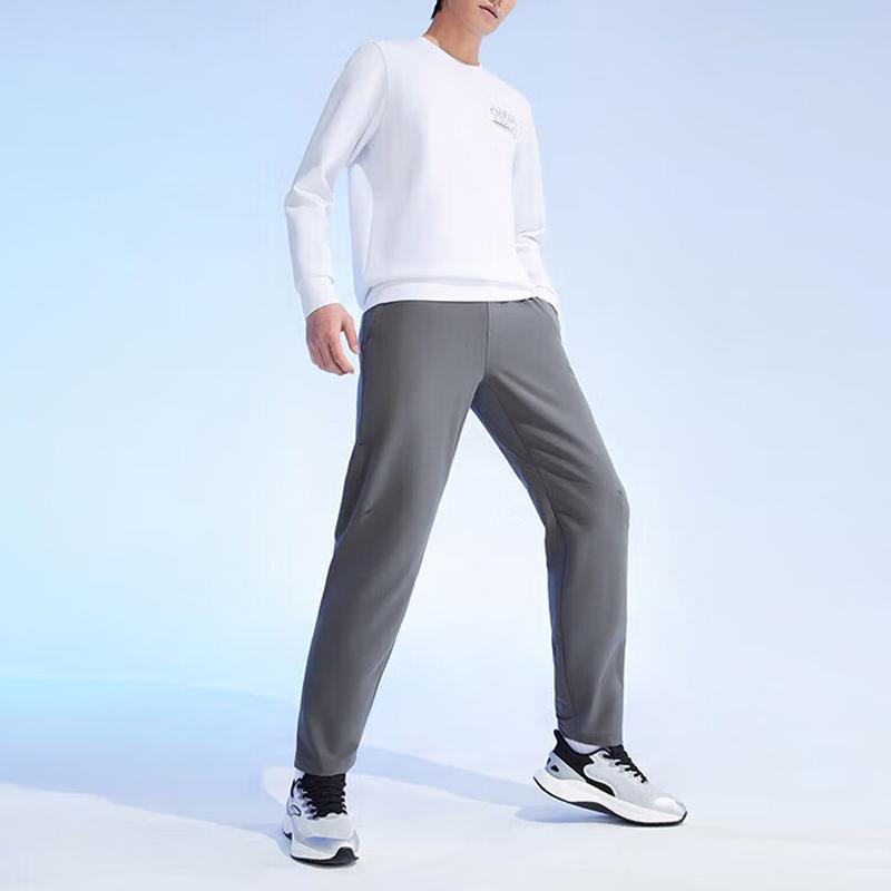 Anta Pure Color Waterproof Taslon Straight-Leg Training Pants Men Bottoms Castle-Gray 152317514-2