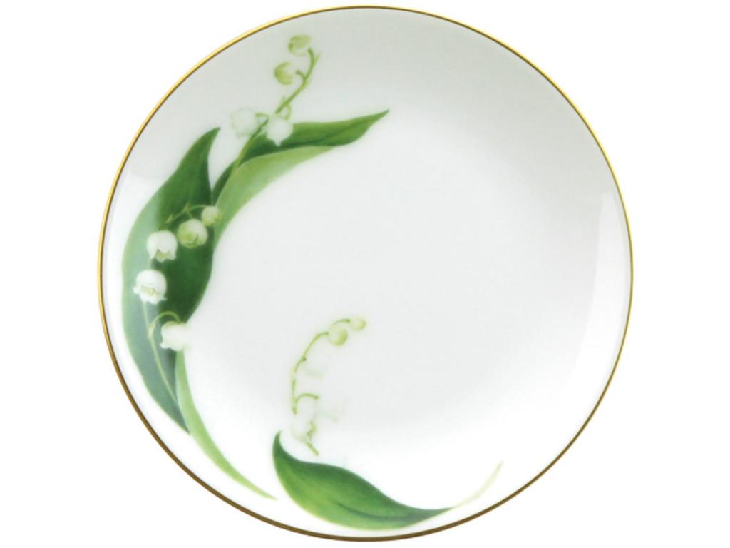 Okura Touen "Lily of the Valley" 12cm Small Plate, Made in Japan, 142H/5161